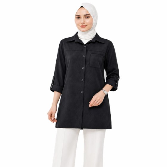 شومیز شانتون جت بلک کد 1550