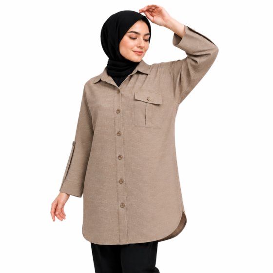 شومیز صوفیا تک جیب لیدا کد 1849