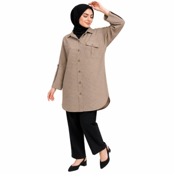 شومیز صوفیا تک جیب لیدا کد 1849