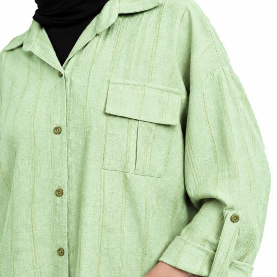 شومیز تک جیب پیراهنی شانل کد 1469