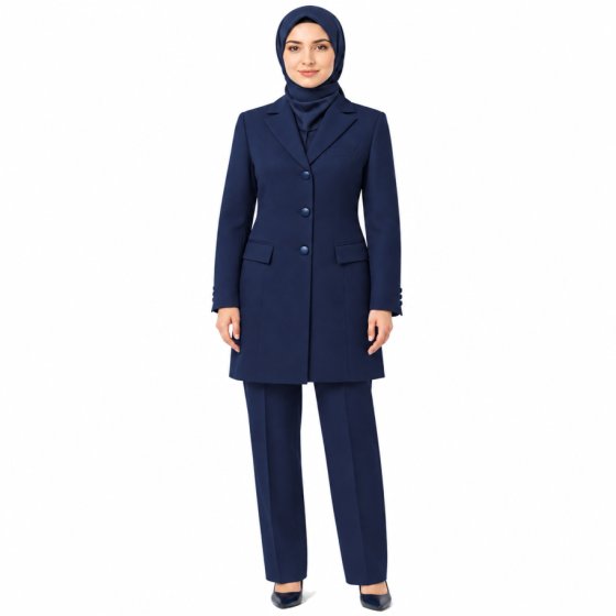 مانتو شلوار فاستونی تافته سه جیب کد 3079