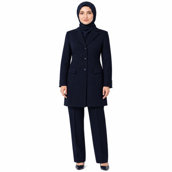مانتو شلوار فاستونی تافته سه جیب کد 3079